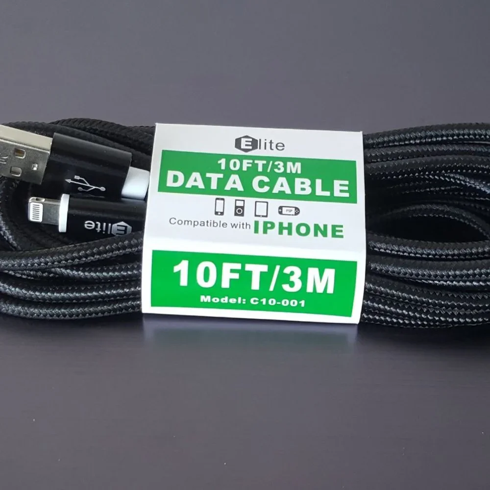 3 X 10ft Long iPhone Charger Cable USB A to Lightning